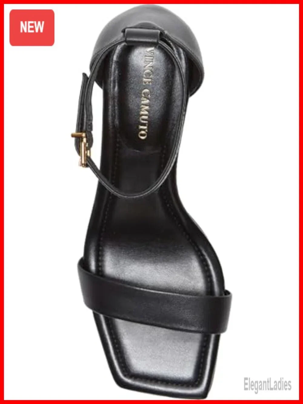 Vince Camuto Vinkely Kitten Heel Sandal Leather Open Square Toe